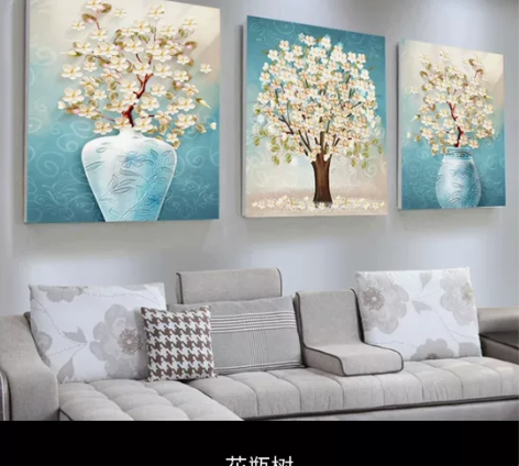 全新包邮装饰画木板三联画 无框画 挂画 壁...