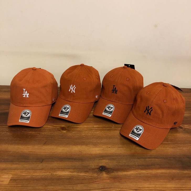 47brand 橘色ny la 小标软顶鸭...