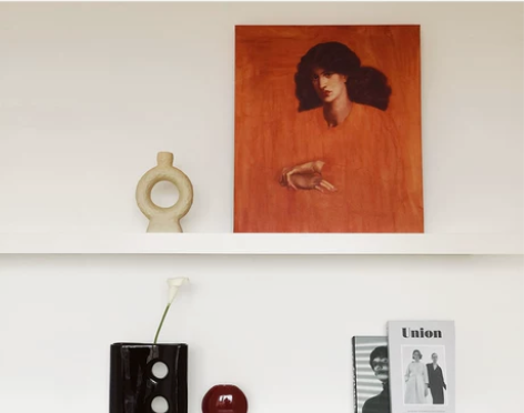 大块橙色chic北欧现代新古典工作室软装道...