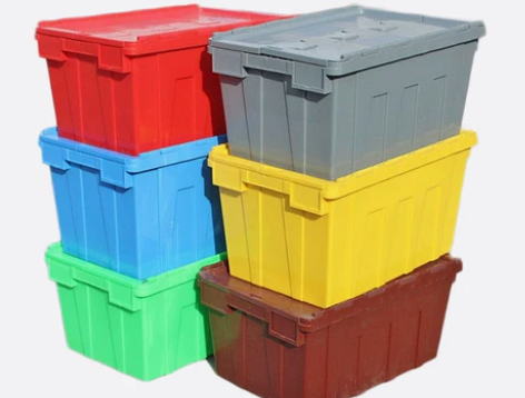 储物箱 箱子储物箱塑料周转箱带盖斜插式物流...