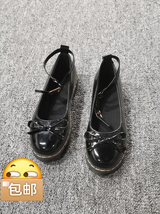 黑色蝴蝶结女鞋 女娃娃鞋 学生鞋 37码 ...