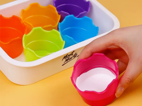 调色盘 颜料调色盘调色盒蒙玛特儿童洗笔筒插...