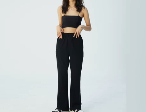 HEYABC春秋刺绣抽绳logo国潮针织休...