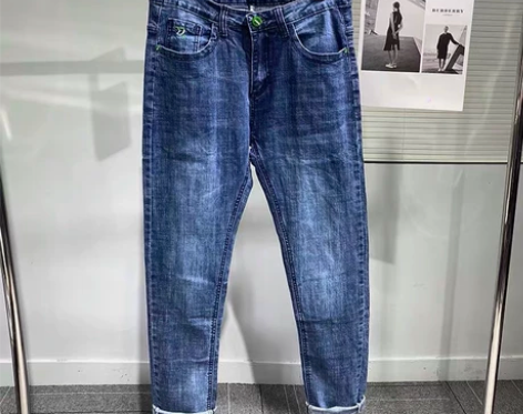 男士牛仔裤春秋季韩版修身纯色小脚裤百搭洗水...