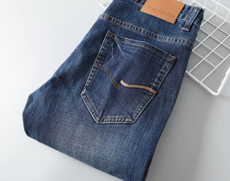 剪标尾单断码处理商务休闲牛仔裤修身秋季青年...