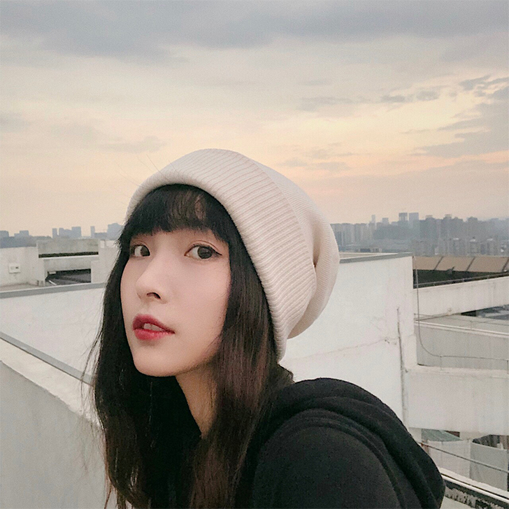 ins针织帽子女秋冬毛线帽男韩版日系百搭冬...