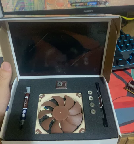 刚换下来的猫头鹰l9i散热器，37mm高度...