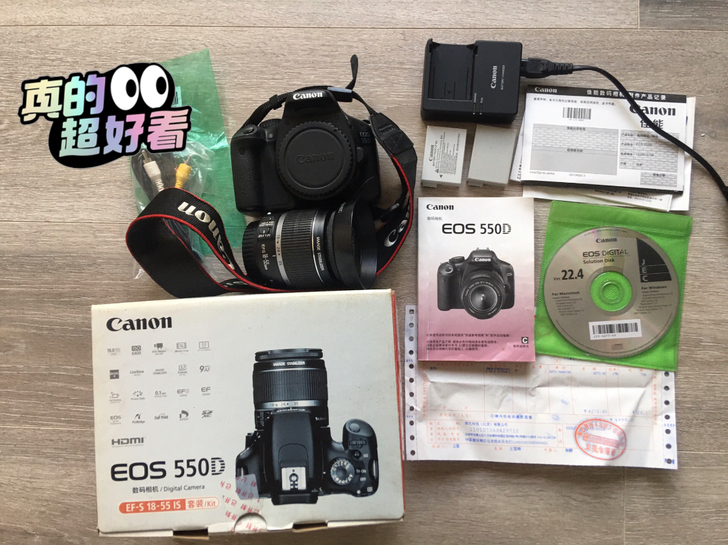 佳能550D 套机，单反+18-55镜头。...
