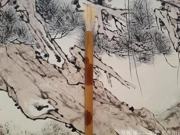 草帽崔七狼三羊小楷 红湘妃杆 草帽崔$$#...