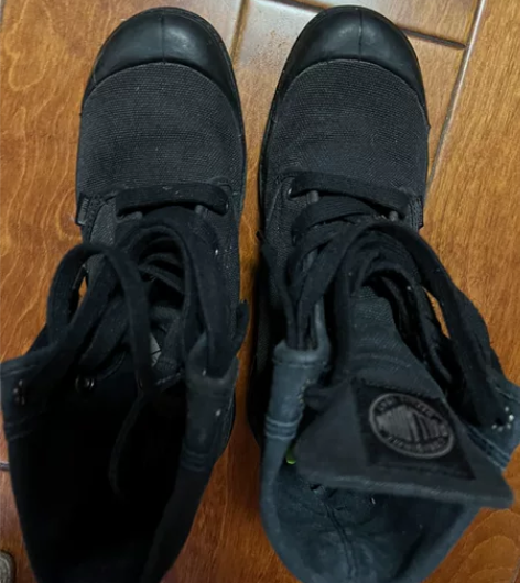 帕拉丁女士高帮帆布鞋，38码，85成新，4...