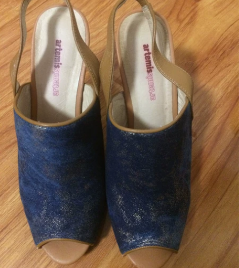 真皮配牛仔布防水台高跟女鞋/凉鞋/单鞋 九...