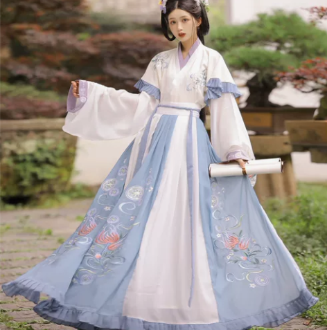 玉术正品汉服女妙菡原创晋制齐腰交领襦裙秋冬...