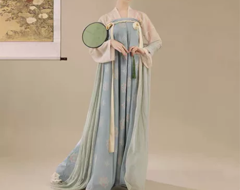 【桔屿】长安花齐胸乳裙,蓝色XL全套。 感...
