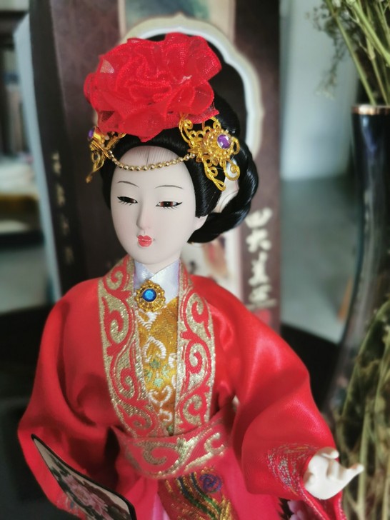 高30厘米左右，唐人坊12寸绢人，杨贵妃，...