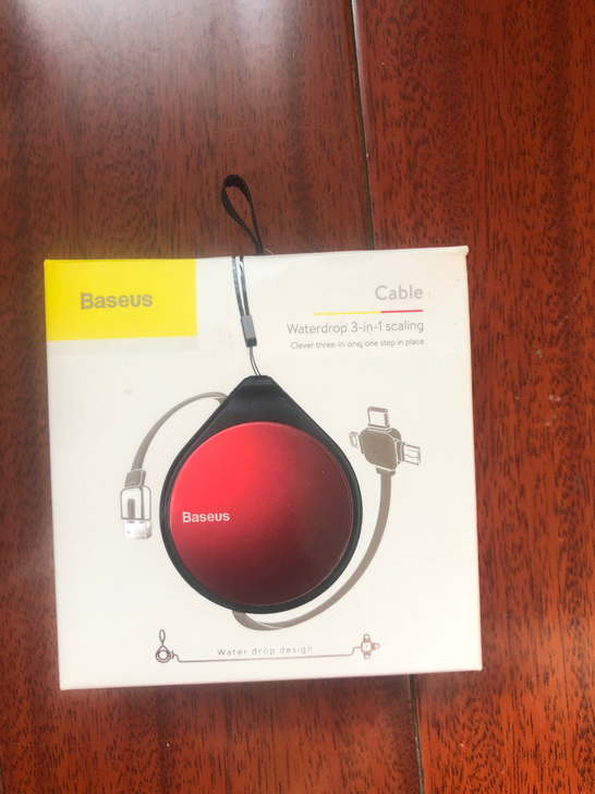 全新Baseus倍思水滴挂绳三合一伸缩数据...