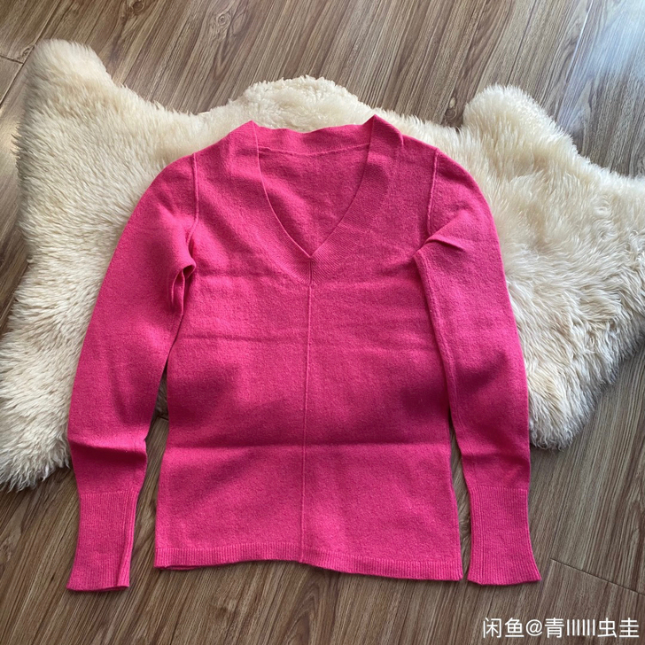 品牌山羊绒女纯色##amp；or；领针织衫...