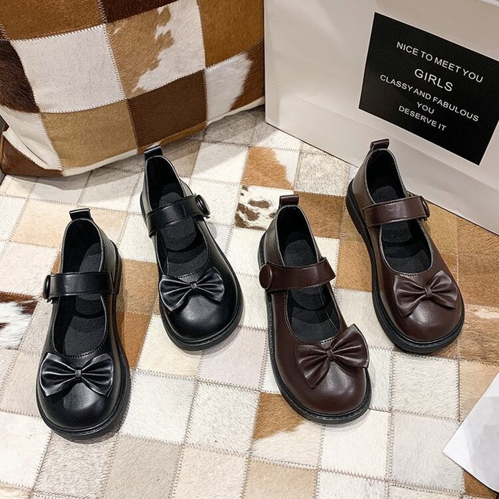日系lolita大头娃娃鞋森女学院风学生软妹蝴蝶结洛丽塔厚底