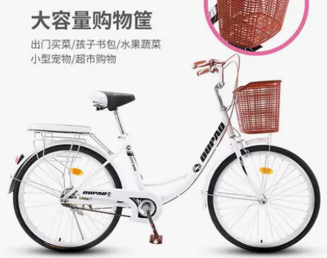 自行车女式成年轻便普通代步淑女通勤车男女学...