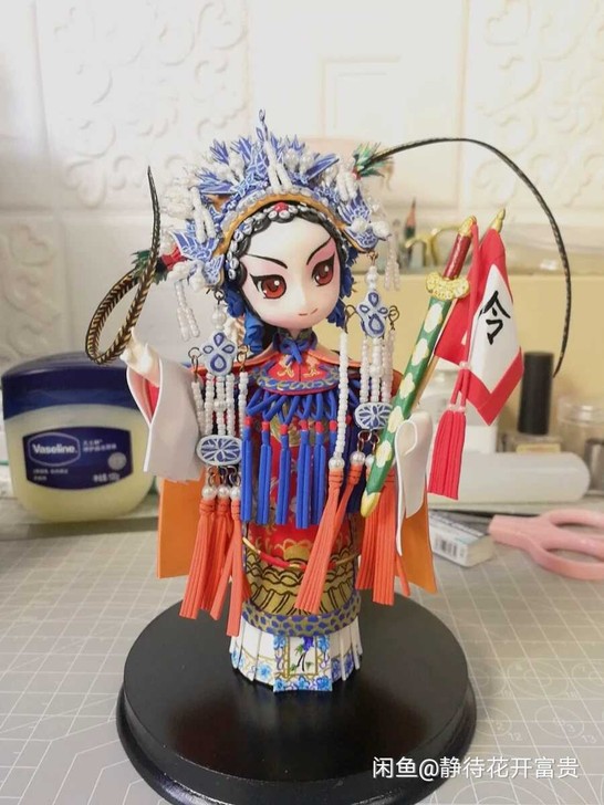 戏曲娃娃穆桂英挂帅超轻粘土娃娃手办摆件纪念...