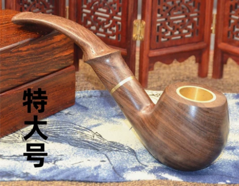 【特大号】全实木烟斗过滤实用烟嘴三用手工烟...