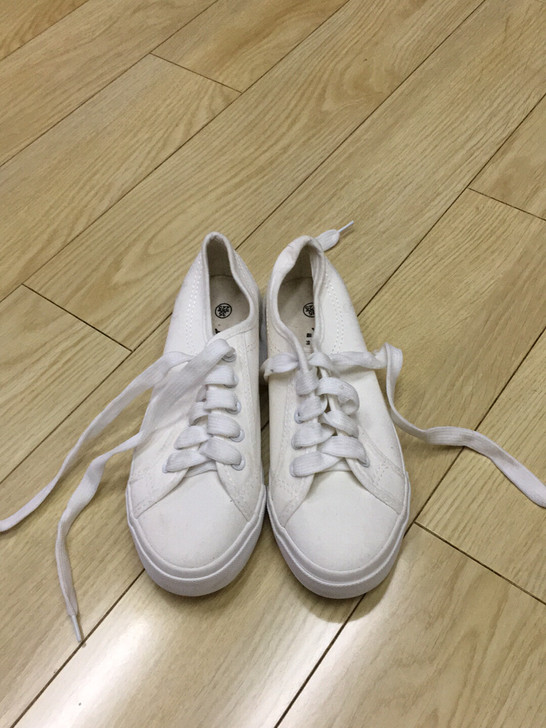 帆布鞋，全新，白色 没穿过！35码