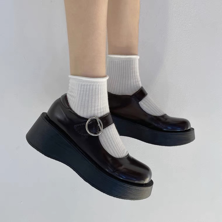 娃娃鞋 【买一送一】玛丽珍鞋女学生夏季松糕...