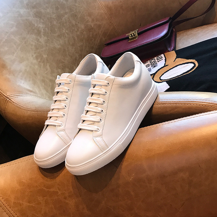 5cm软底内增高小白鞋 女韩版系带休闲旅游...