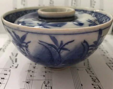 青花老盖碗 寿桃 什么什么年制我看不懂...