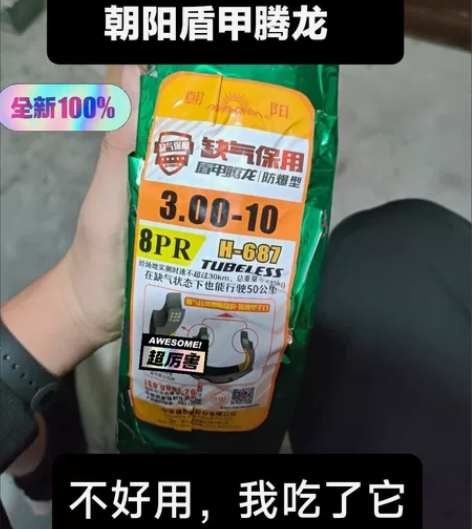 朝阳大力神遁甲腾龙真空胎 八层带缺气保护电...