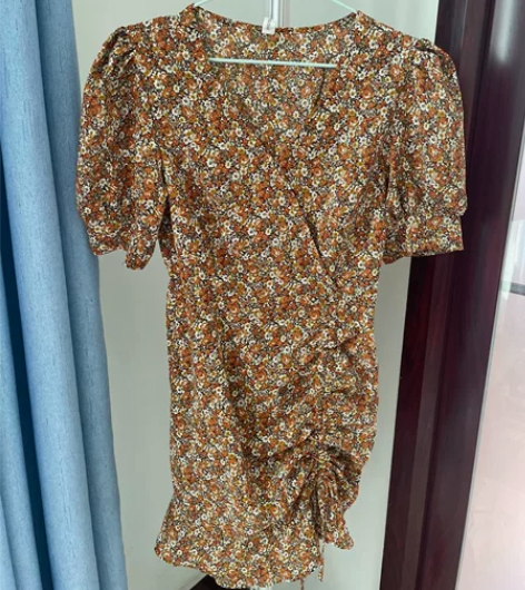 田园风碎花连衣裙 全新没穿过 裙长85cm