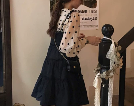 娃娃裙减龄真两件套连衣裙 两件套,里面衬衣...