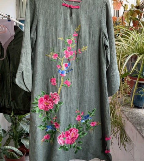 民族风 中长袖 长款 全新