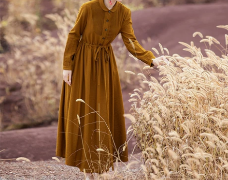 民族风裙 民族风长裙莹如衣语棉麻连衣裙20...