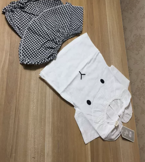 全新有吊牌 女宝宝夏款套装 娃娃领短袖上衣...