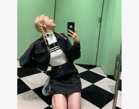 ?【8/8新品抢先加购】 微微工装风黑色牛...