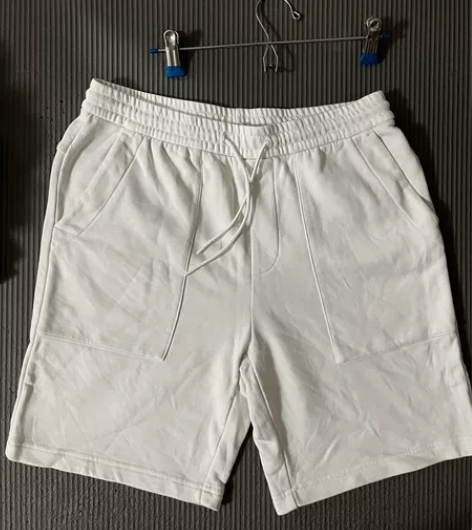 卡宾CABBEEN白色棉质毛圈短裤男 未穿...