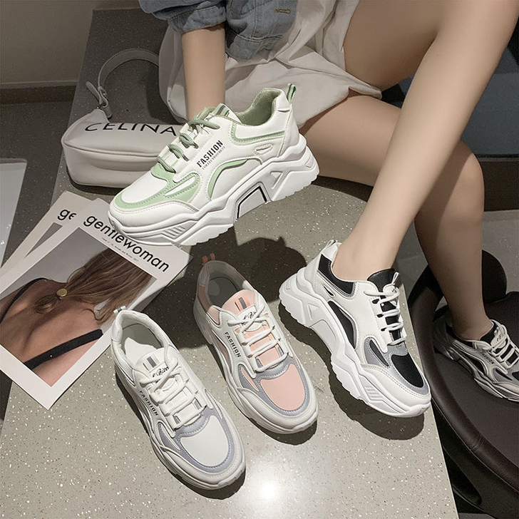 老爹鞋女夏季网面透气百搭休闲鞋运动鞋显脚小...