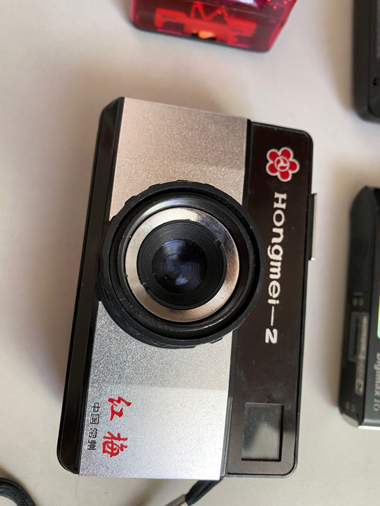 四台老相机胶片ccd都有理光三星红梅乐凯，...