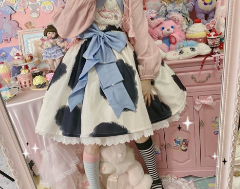 【半糖体验馆】小奶糕正品背带黑白全新现货L...