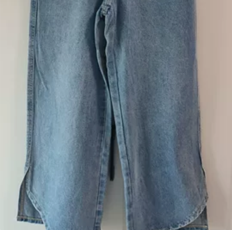 复古怀旧阔腿牛仔裤女直筒宽松高腰显瘦高街潮...