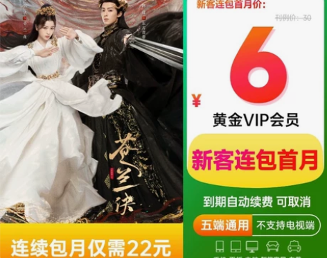代充爱奇艺vip黄金会员1个月iqiyi视...
