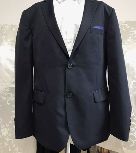 TBILLOSY藏蓝色男士西装外套夏季薄款...