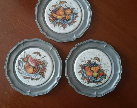 德-早期名品（见背面标识）传统镶画纯锡工艺...