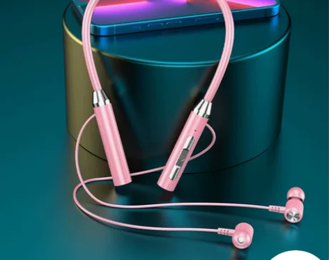 新款蓝牙无线耳机 挂脖运动双耳入耳颈挂式超...