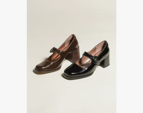 [飘哥自制]新款百搭真皮2022春季粗跟浅...