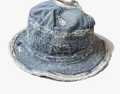 Kapital老人与海糜烂渔夫帽牛仔复古遮...