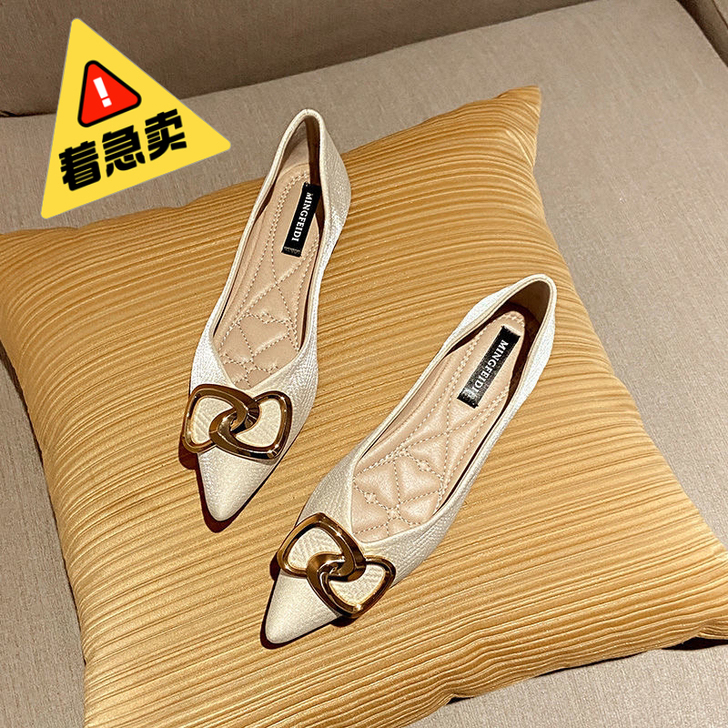 单鞋女2021春秋新款晚晚风温柔鞋仙女豆豆...