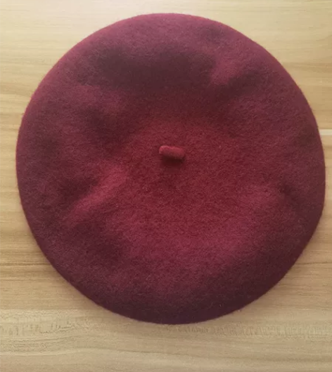 100%纯羊毛贝雷帽，全新，一次没戴过，一...