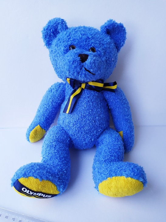 奥林巴斯吉祥物泰迪熊毛绒小熊毛绒玩具，尺寸...