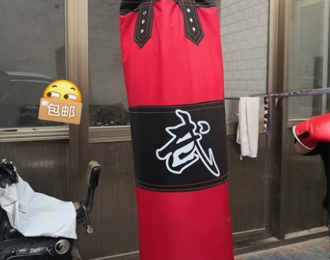 （送拳套+护腕）三层散打拳击沙袋吊式实心沙...